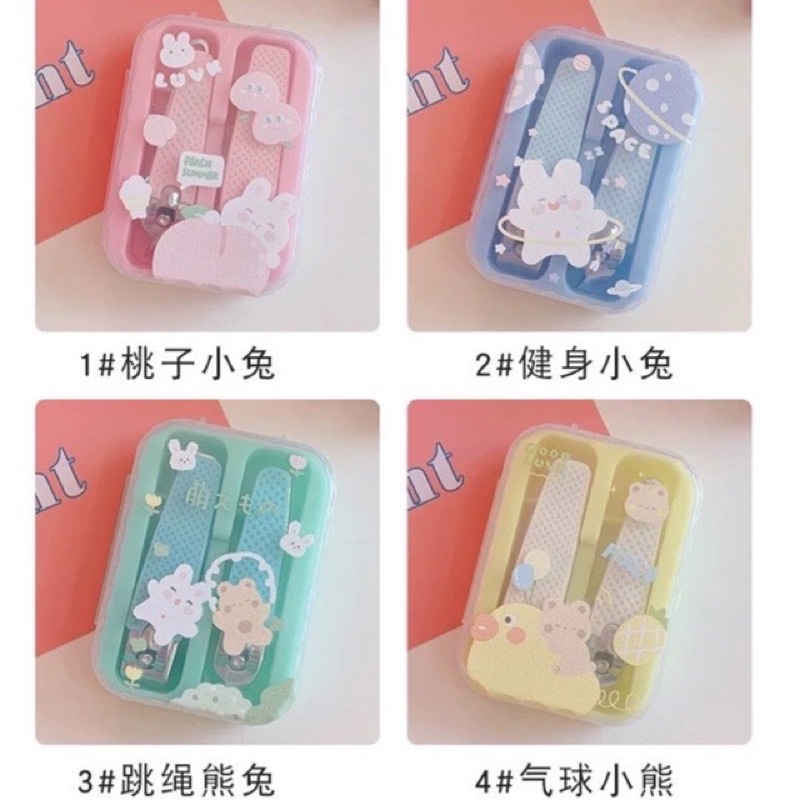 cute nail clip set korean style menicure set gunting kuku imut