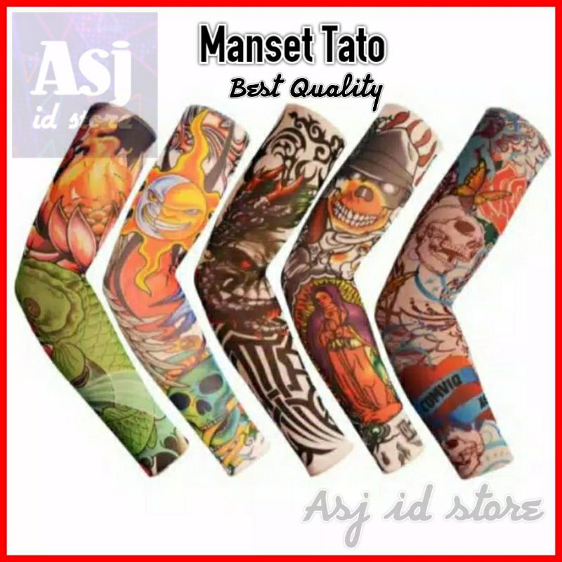 MANSET TANGAN TATO Pria wanita | ARM SLEEVE TATO Manset tangan sepeda | SARUNG Lengan Panjang tato