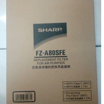 Replacement Filter FZ-A80SFE untuk model Air purifier SHARP FU-A80Y Filter Hepa dan Deo