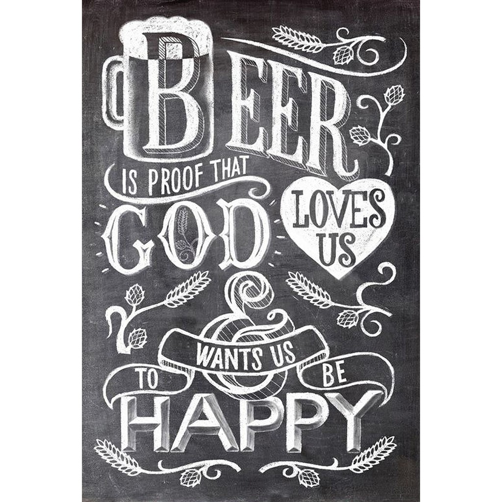 pusatmode Hiasan Dinding Coffe Beer Size 20x30 cm