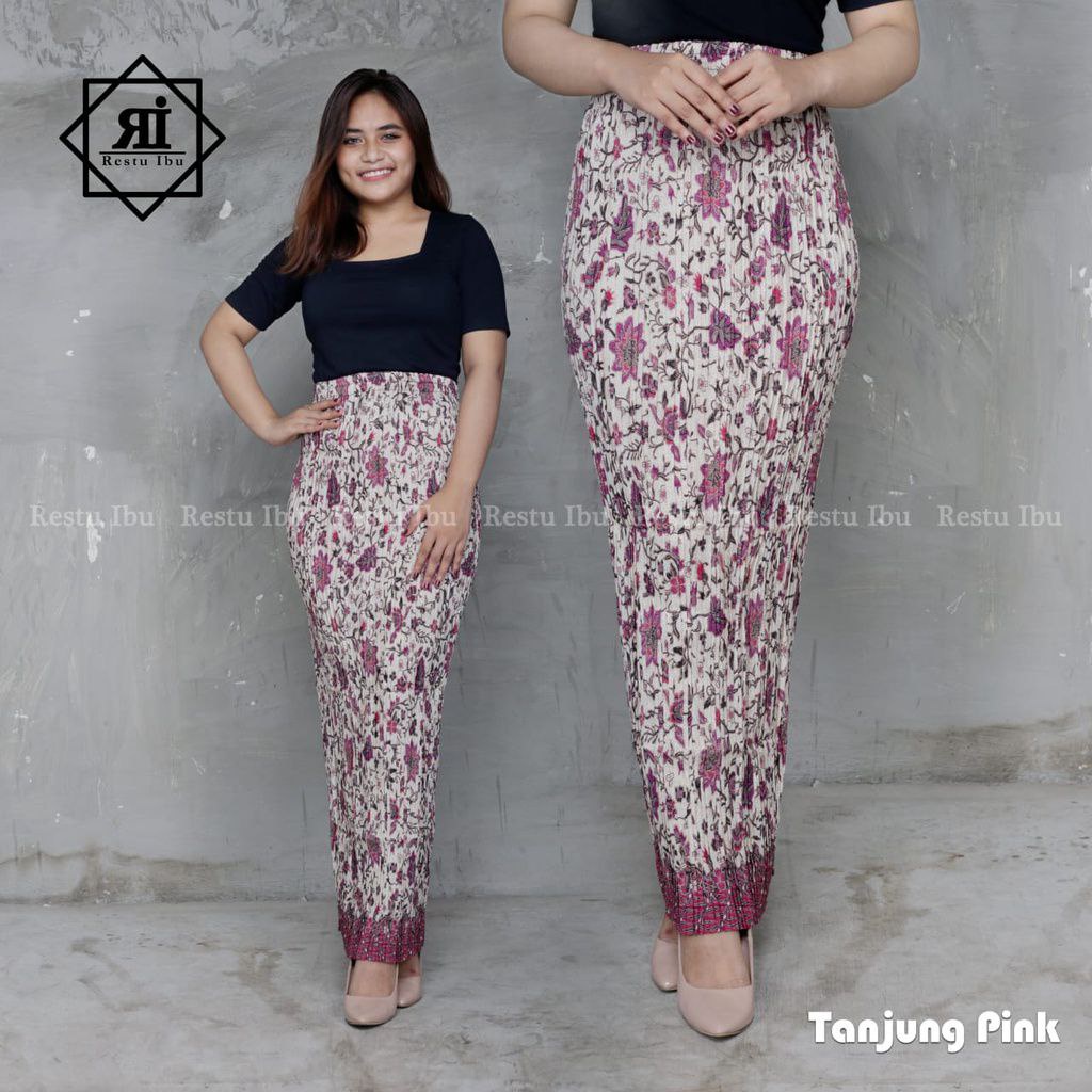 Rok Plisket Batik/ Rok Plisket/ Bawahan Kebaya/ Rok Kebaya/ Rok Wisuda/ Klabang Tosca