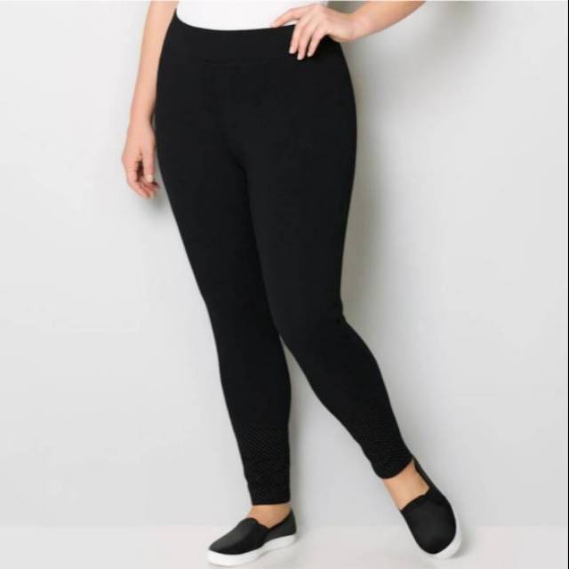 Legging Wanita Polos Super Jumbo Warna Hitam Import