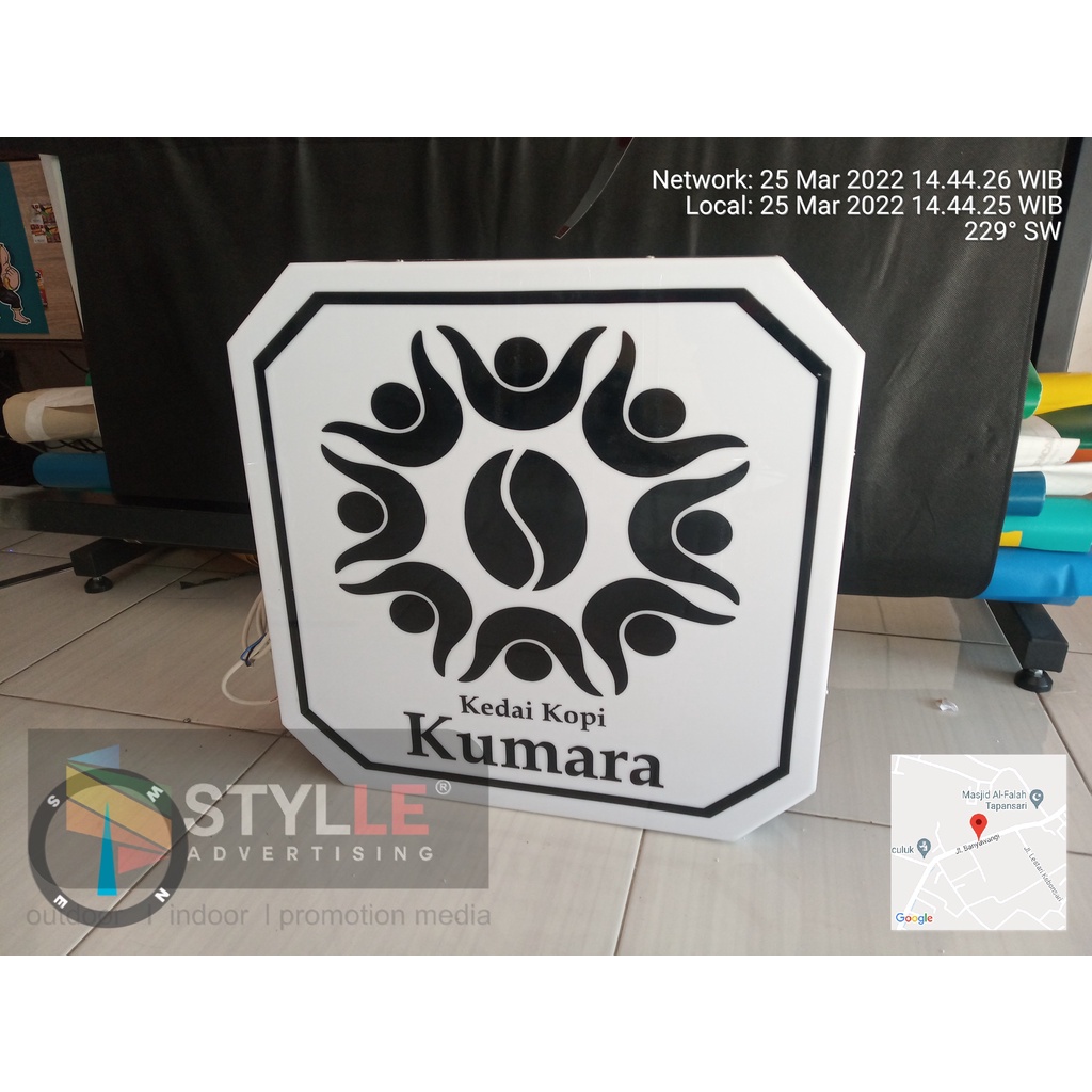 NEON BOX ACRYLIC COSTUM 30CM 2 SISI