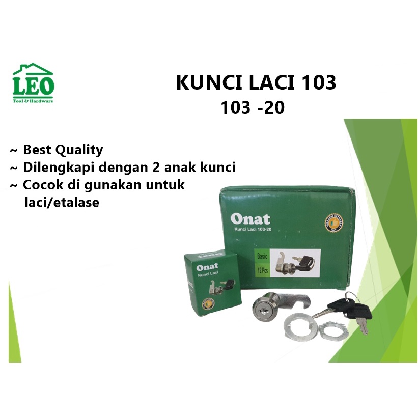 Cam Lock camlock Kunci Laci Lemari ONAT 103 - 20 mm
