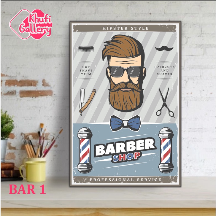 Khufi Gallery Hiasan Dinding BARBERSHOP