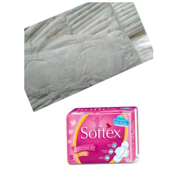 Pembalut Softex maxi fit isi 100 pcs / Pembalut Softex daun sirih