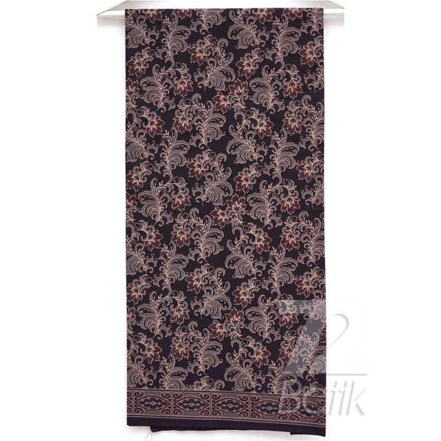 KAIN BATIK PREMIUM Bahan Katun Motif Kembang Warnahitam Item Black 725369 CAP 72 - Jarik Jarit Samping Kebat Panjang Batik Katun Modern Premium Bahan Seragam Batik Pernikahan Kantor Keluarga Murah Kamen Jadi Batik Bali Lembaran