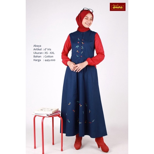 Baju Dannis Abaya Dewasa Wanita D’ Iris Sarimbit Keluarga sz XS
