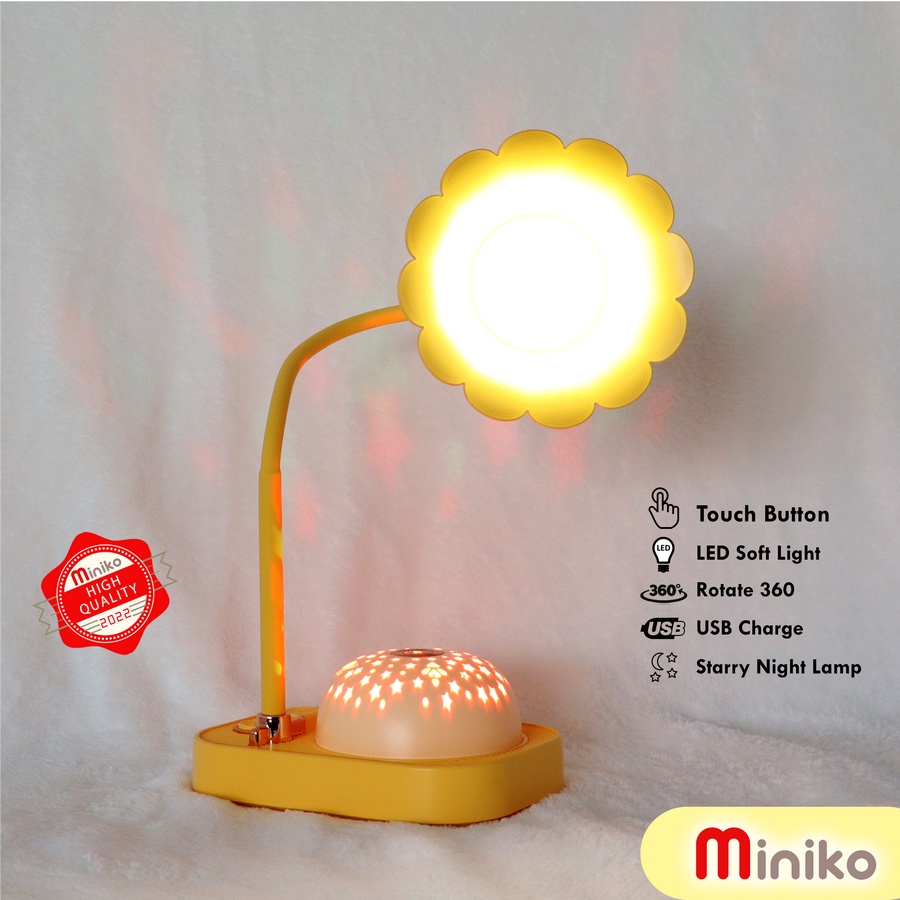 Lampu Meja Belajar kode UP180 Desk Lamp Model Bunga LED Lucu / Lampu Tidur Lampu Meja Belajar