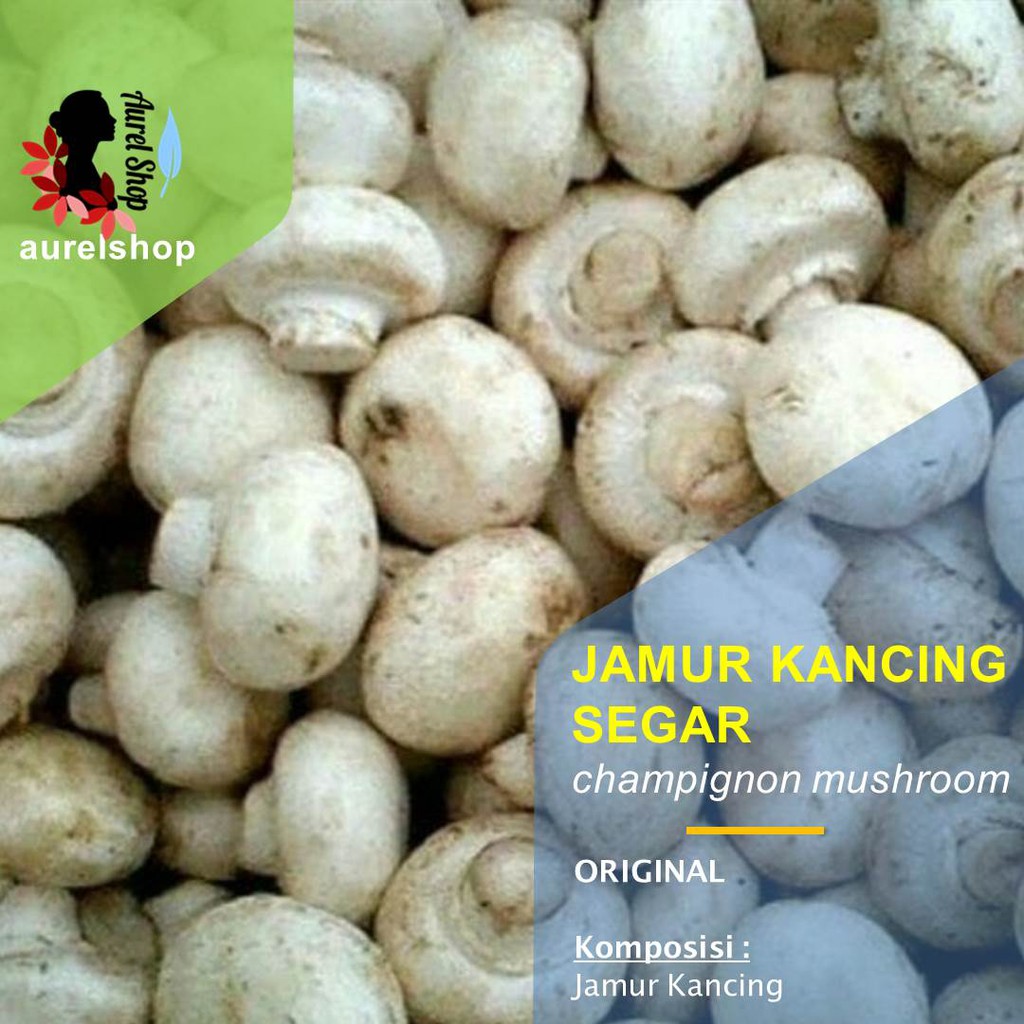 

Jamur Kancing Putih Segar Champignon Mushroom Fresh 1 kg