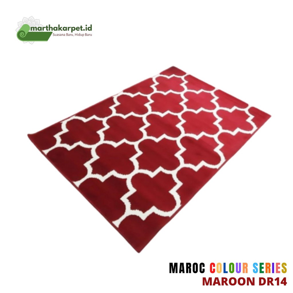 KARPET LANTAI MAROC 100 X 150 COLOUR SERIES-Elegant Maroon DR14
