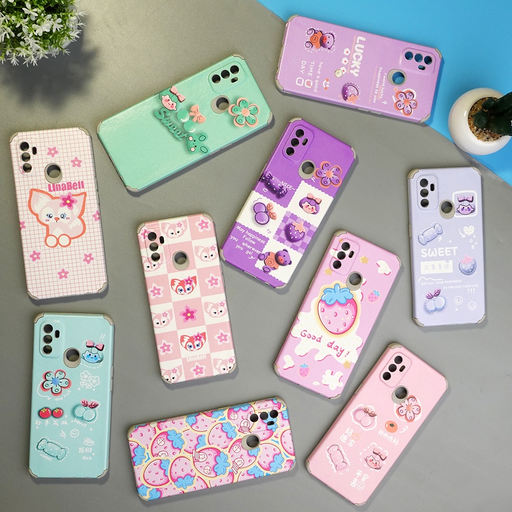 CASE GAMBAR OPPO A15 A16 A53 A54 F1S C21Y Y21S  NOTE 10 8 PRO 9 9PRO POCO M3 X3 CASE CUTE GAMBAR