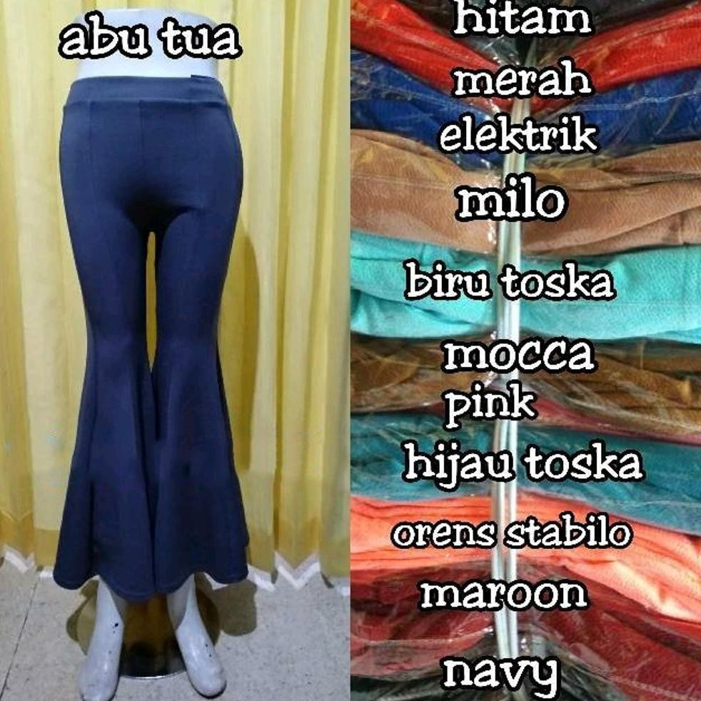TERLARIS Celana Cutbray kulit jeruk