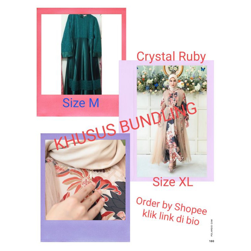 Alyssa Dress wearing klamby with Tulle color chrystal ruby size xl  & vanissa dress size m