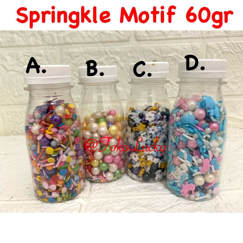 

Springkle Motif 1 botol 60gr (motif nya di catatan )