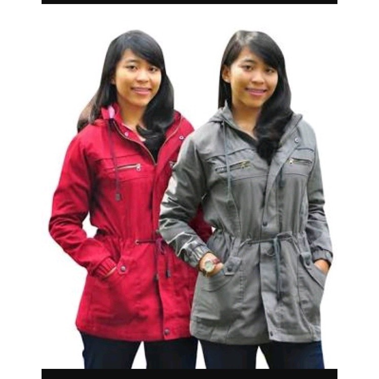 TAMPIL CANTIK ! Jaket Parka Wanita - Parka Ledies Canvas Acrilik