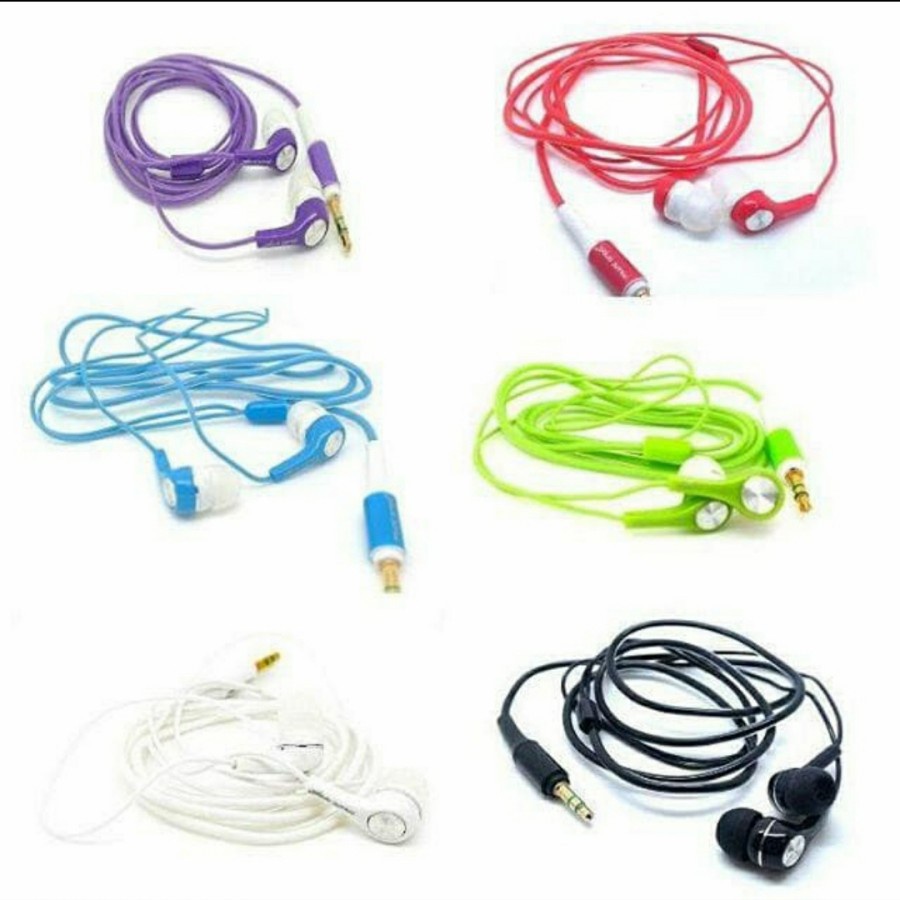 Earphone Ear phone Headset Handsfree Music Angel Stereo Non Mic murah