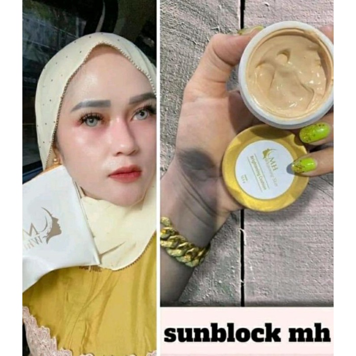 Sunblock Mh Whitening skin /Brightening Cushion Bpom Aman cream glowing Cream Pelindung Matahari Cream Flek Cream Jerawat Cream Pemutih  [Bedak Glowing] HOLOGRAM
