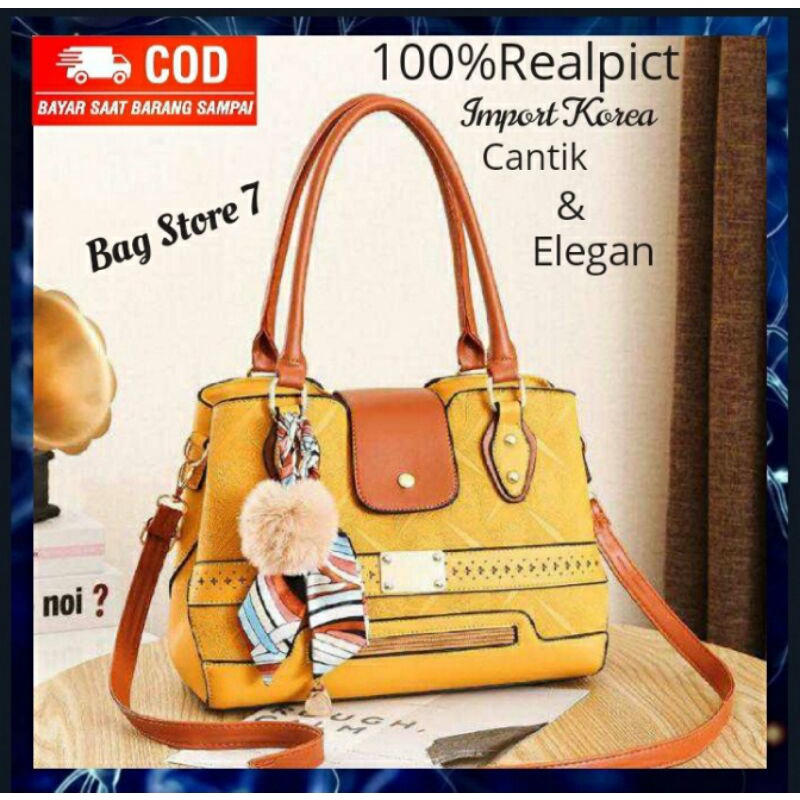 TAS KERJA SELEMPANG BAHU SHOULDER BAG WANITA CEWEK PEREMPUAN REMAJA IMPORT KOREA PREMIUM ORIGINAL BR