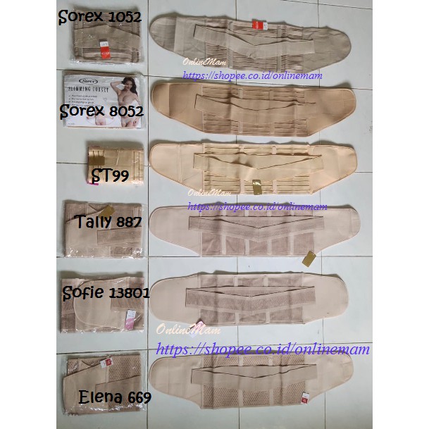 Korset Pelangsing Pengecil Perut / Stagen Melahirkan Double Perekat ST 99 / 1052 / 8052 / 668 / 887