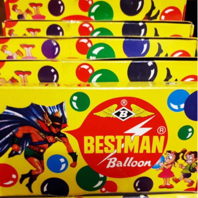 balon tiup jadul merk bestman isi 32 pcs lengkap sedotannya seru-2