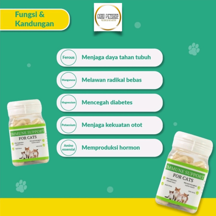 Immune Support For Cats Vitamin Imun Booster Kucing Mencegah Virus