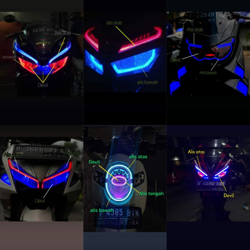 stoplamp vario 3 in 1 bebas reques warna