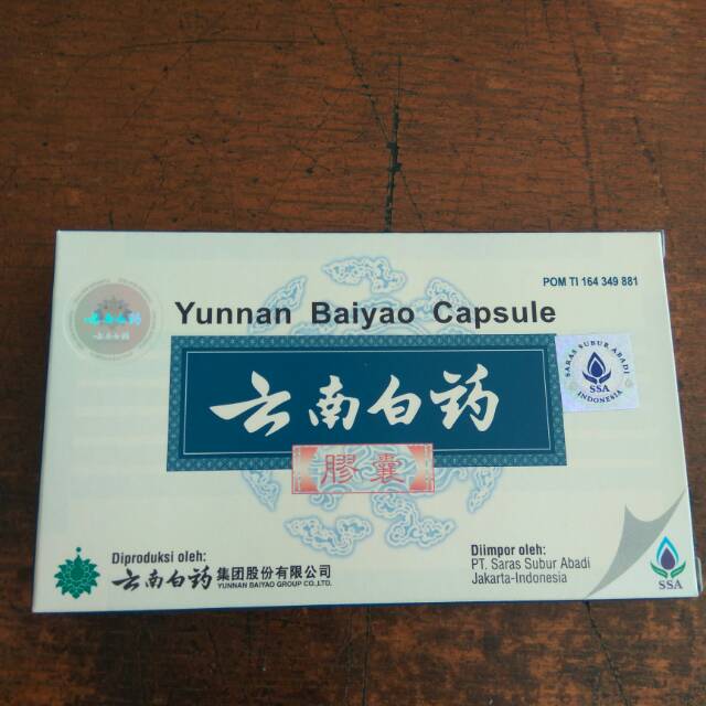 Obat Luka Dalam dan Patah Tulang "Yunnan Baiyao" Kapsul