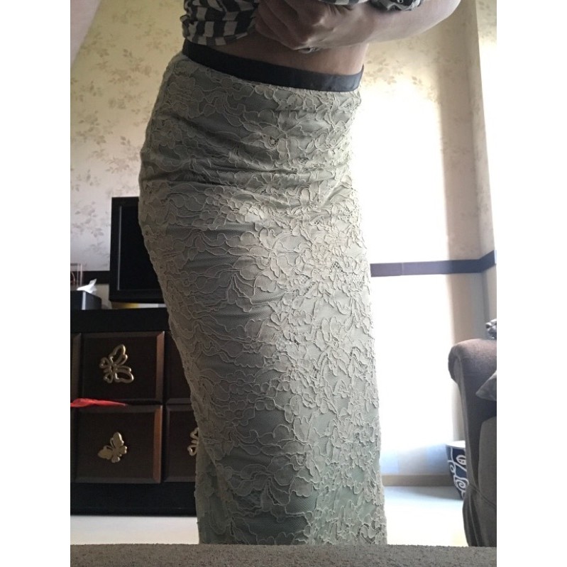 rok lace tosca hijau corded renda