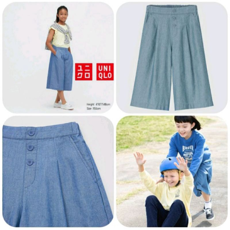 kulot anak perempuan uniqlo size 4-12y