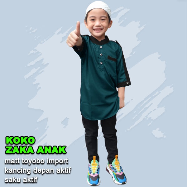 CTN Baju muslim koko ZAKA ANAK aneka warna best seller