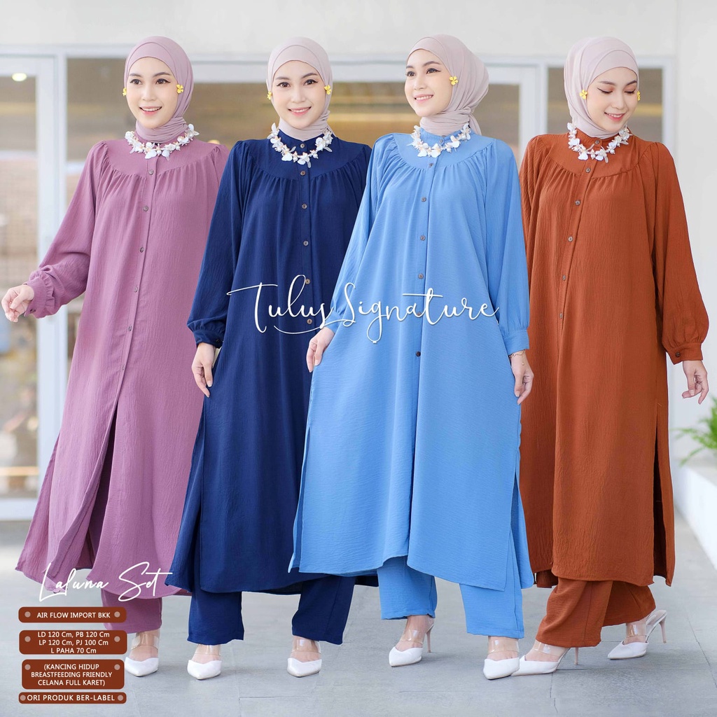 LALUNA ONE SET setelan set polos original produk by tulus signature