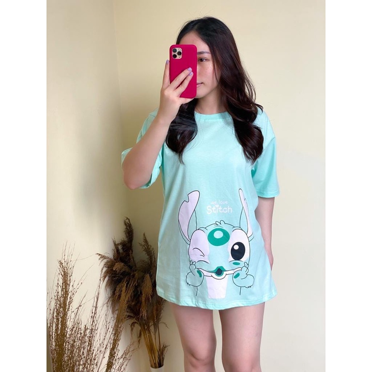 Kaos Oversize Wanita Atasan Wanita Jumbo Bahan Cotton Combed 30s