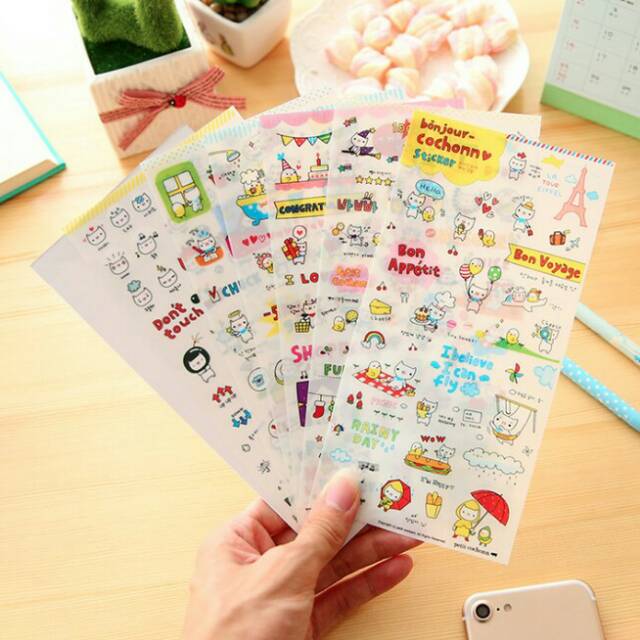 

Sticker Transparan Kartun Korea