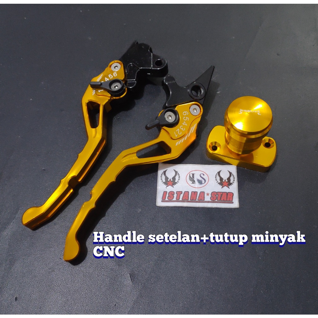 Handle Rem Honda Beat fi. Handle Rem Full CNC Handa beat. Vario Techno 125.+tutup minyak full CNC EMAS