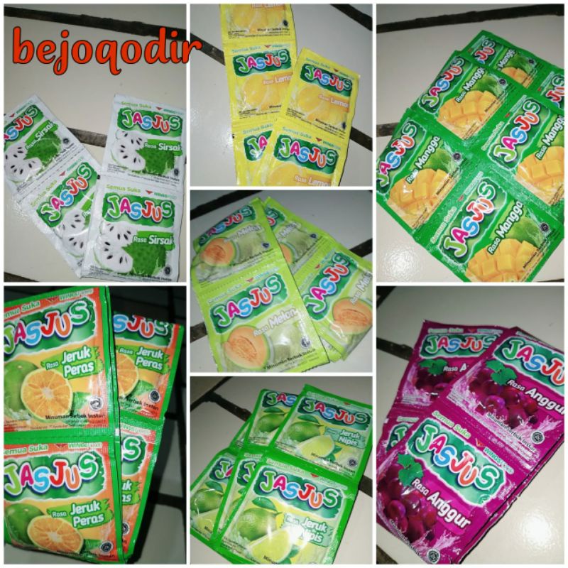 

Jasjus dengan varian rasa 1 renceng Isi 10 sachet