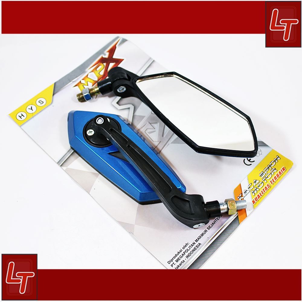 Spion Motor Alevo Yamaha Putar 360 Derajat Mio Xride Dll Variasi Aksesoris Motor Warna Biru