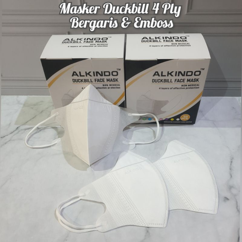 Masker Duckbill 3D 4 Ply Alkindo Isi 10pc