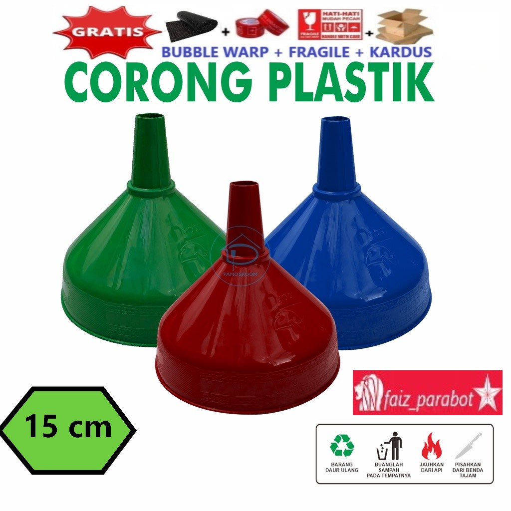 Corong Air 15 cm / Corong Minyak Plastik Ukuran Kecil / Sedang / Besar