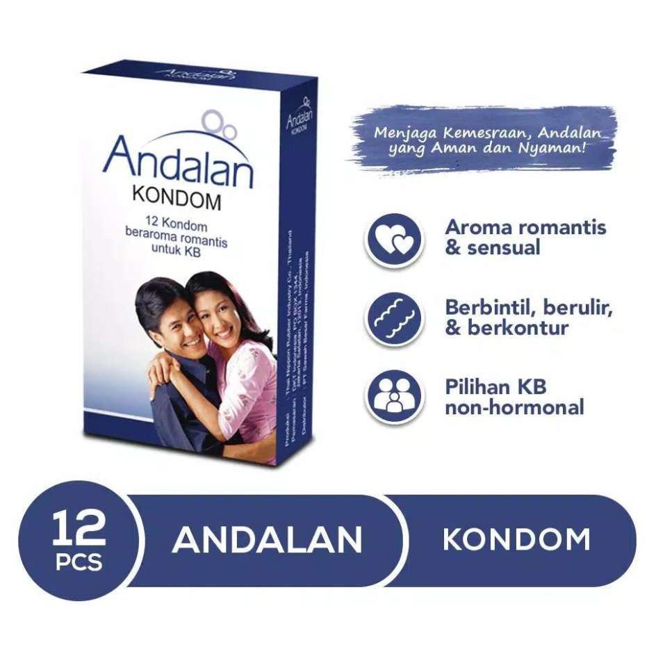 ✅ Privasi Terjamin 100% Kondom andalan isi 12 pcs - Alat kontrasepsi | kondom bergerigi untuk pria Aroma Romantis Untuk KB