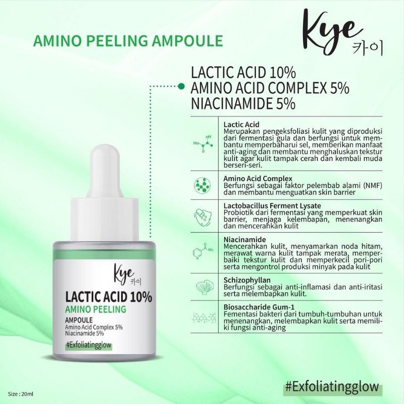 KYE LACTIC ACID 10 % AMINO PEELING AMPOULE 20 ML