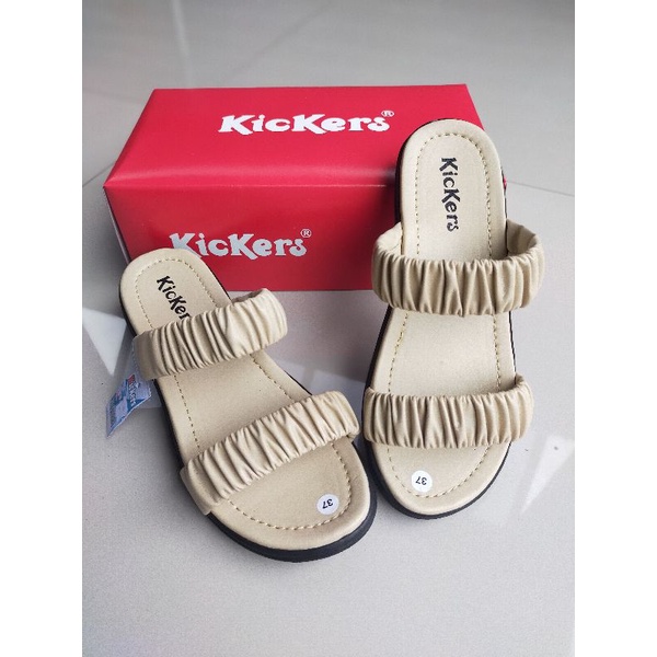 SANDAL WANITA KICKERS BAN 2 SLOP KERUT TERBARU