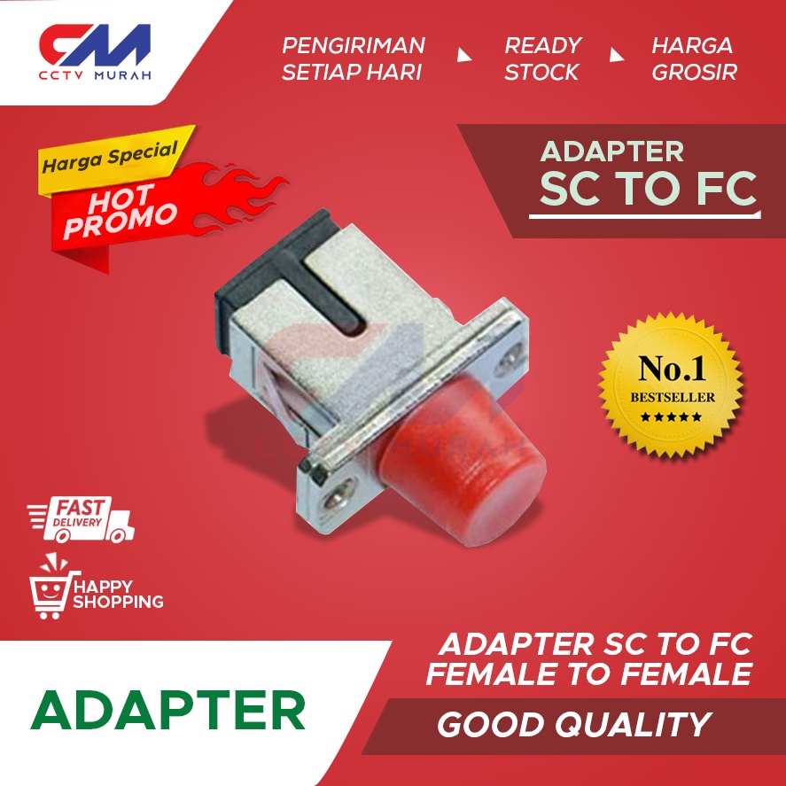 ADAPTER SC to FC || FEMALE to FEMALE FIBER OPTIC