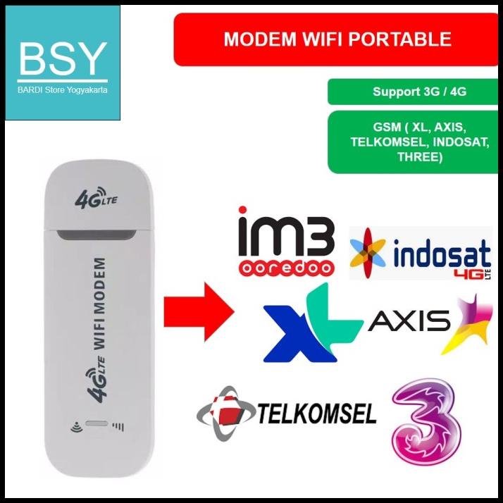 Bsy - Modem Wifi Portable All Gsm Xl Axis Three Telkomsel Indosat