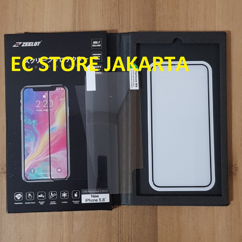 ZEELOT PureGlass iPhone Xs Full Tempered Glass Free Back Protector