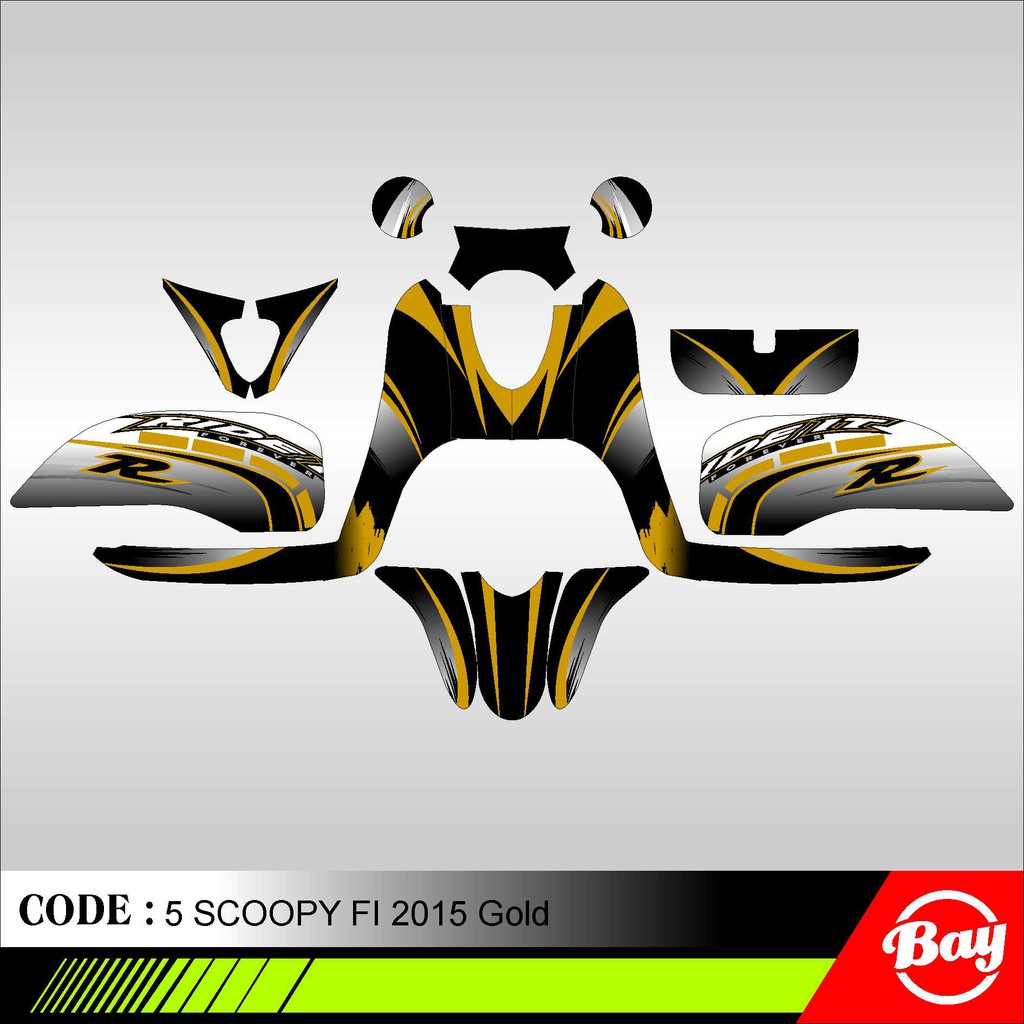 Decal Stiker Motor SCOOPY FI 2013 - 2015 Full Body Custom Sticker Variasi