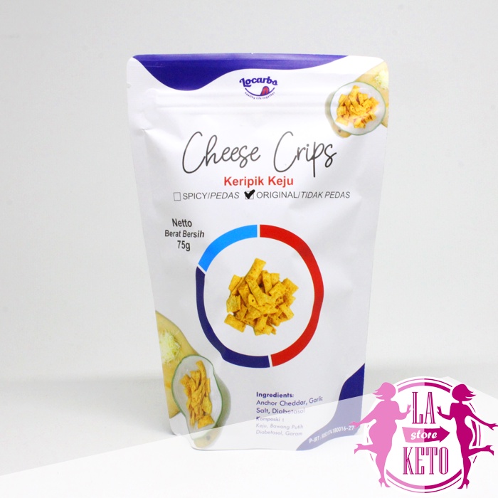 

LA KETO - CHEESE CRISPS ORIGINAL | Snacks Keto | Keripik Keju Original KetoFriendly @75gr