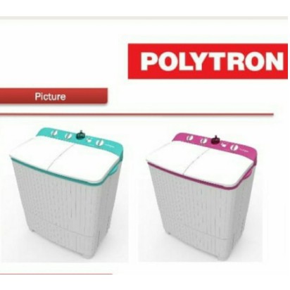 Polytron Mesin Cuci 2 Tabung 8.5 Kg Hijab Series PWM 852 PWM-852