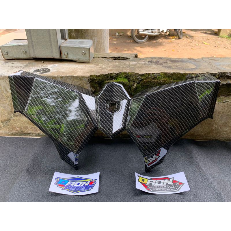 cover rak laci kupu kupu bagasi depan karbon Vario 125 Vario 150 LED old karbon