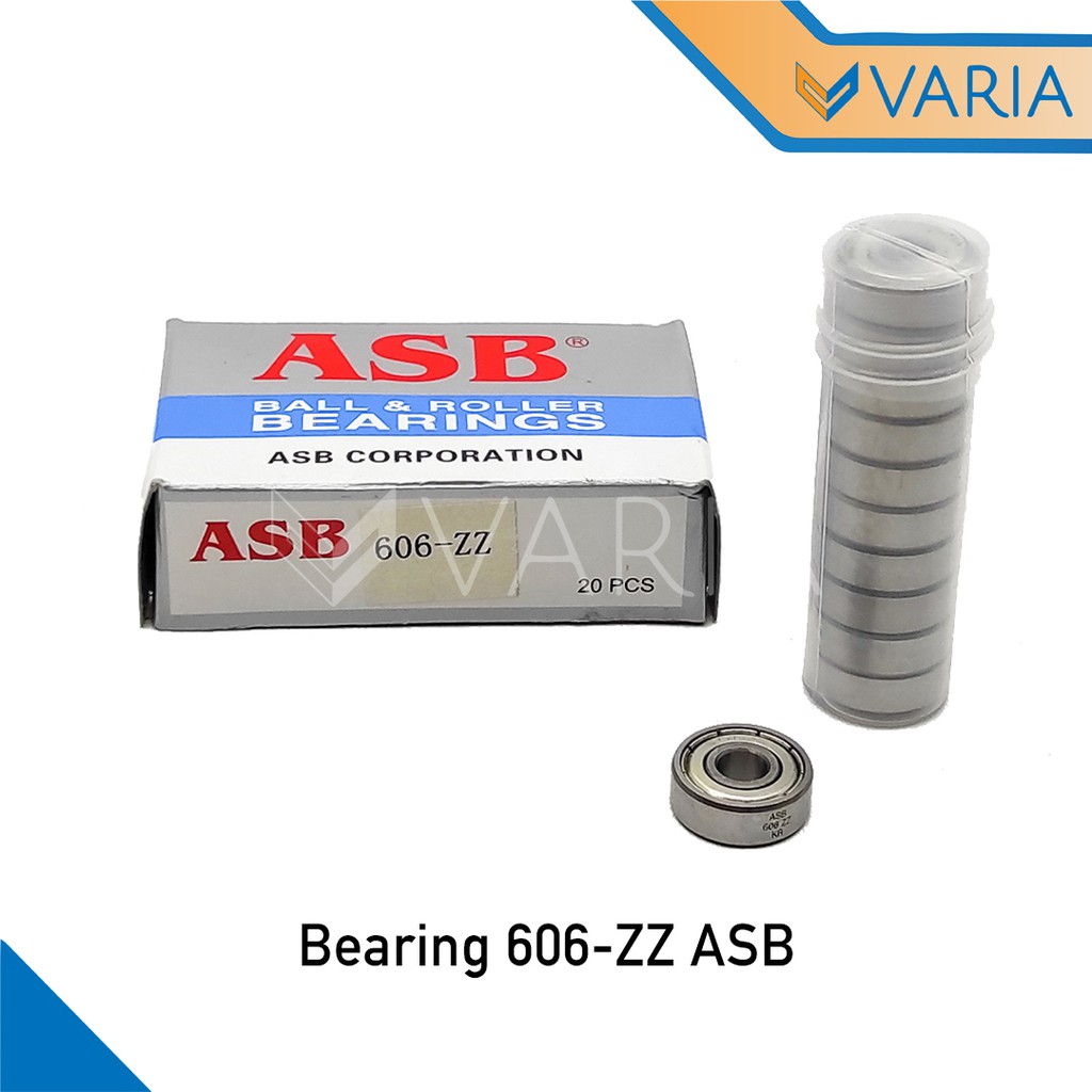 Bearing / Laher 606 ZZ Tutup Plat Besi Double ASB